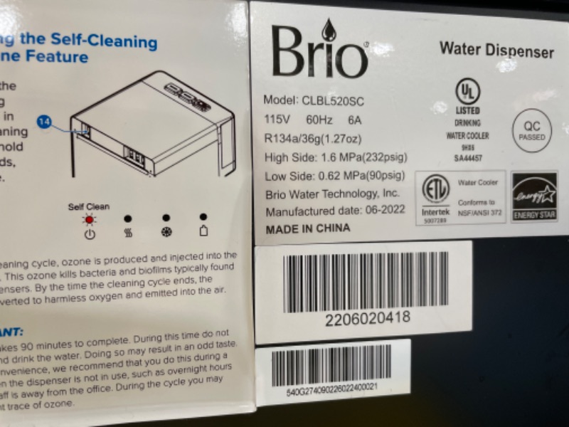 Photo 6 of Brio Self Cleaning Bottom Loading Water Cooler Water Dispenser