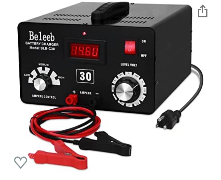 Photo 1 of (DENTED FRONT) Beleeb Multi Voltage Battery Charger 12V 24V 36V 48V 60V 72V for Lead-Acid and Lithium-ion Battery,Trickle and Desulfator, 19lb, Black