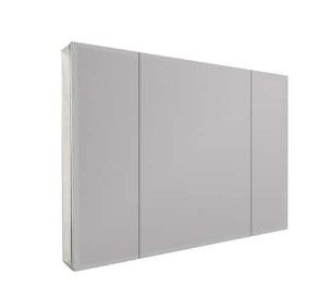 Photo 1 of 36 in. W x 26 in. H Middle Rectangle Silver Recessed Mount Medicine Cabinet with Mirror and 6 Shelves
