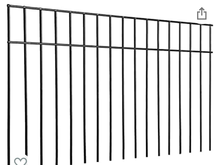 Photo 1 of **Incomplete** 
Small/Medium Animal Barrier Fence 24x15-inch Underground Decorative Garden Fencing, Dog Rabbits Fences Black Metal Fence Panel Ground Stakes Defense for Outdoor Patio (10 Pack)