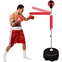 Photo 1 of (PARTS ONLY; MISSING MANUAL)  Boxing Ball Free Standing with 360°Reflex Bar Boxing Punching Bag, Height Adjustable Punching Ball Stand, Hand Pump for Teens Kids Adults, Pedestal Reflex Bag Freestand
