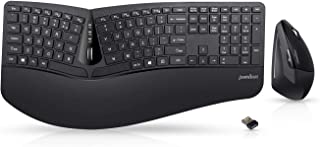 Photo 1 of (MISSING POWERCORDS) Perixx Periduo-605, Wireless Ergonomic Split Keyboard and Vertical Mouse Combo