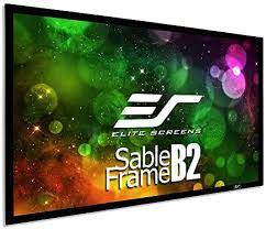 Photo 1 of (PARTS ONLY; MISSING HARDWARE/MANUAL) Elite Screens Sable Frame B2 150-INCH Projector Screen Diagonal 16:9 Diag Active 3D 4K 8K Ultra HD Ready Fixed Frame Home Movie Theater Black Projection Screen with Kit, SB150WH2, CineWhite® UHD-B
