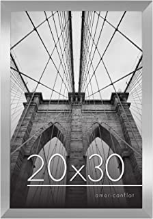 Photo 1 of (BROKEN FRAME) Americanflat 20x30 Poster Frame in Silver - Composite Wood with Polished Plexiglass - Horizontal and Vertical Formats for Wall with Included Hanging Hardware
