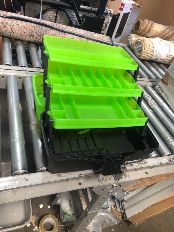 Photo 2 of (CRACKED) Flambeau 3-Tray Tackle Box - Frost Green