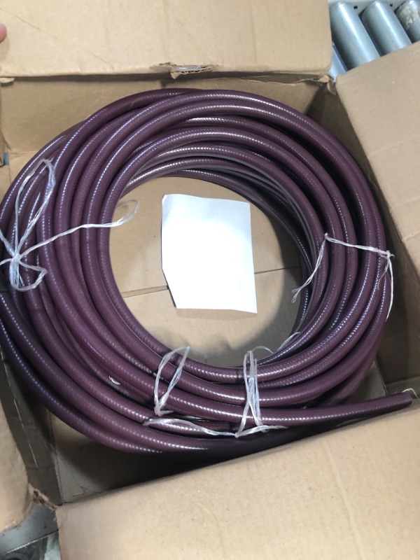 Photo 2 of (TORN OFF END) Ultra Light Solid Color 100' Garden Hose, Purple