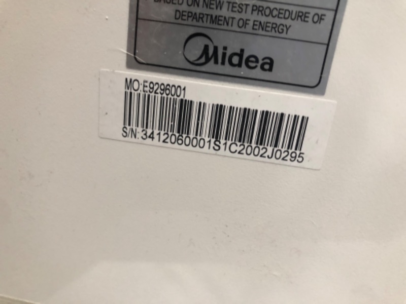 Photo 5 of (MULT. DAMAGES TO FRAME )Midea 8,000 BTU ASHRAE (5,300 BTU SACC) Portable Air Conditioner, Cools up to 175 Sq. Ft., Works as Dehumidifier & Fan, Remote Control & Window Kit Included
