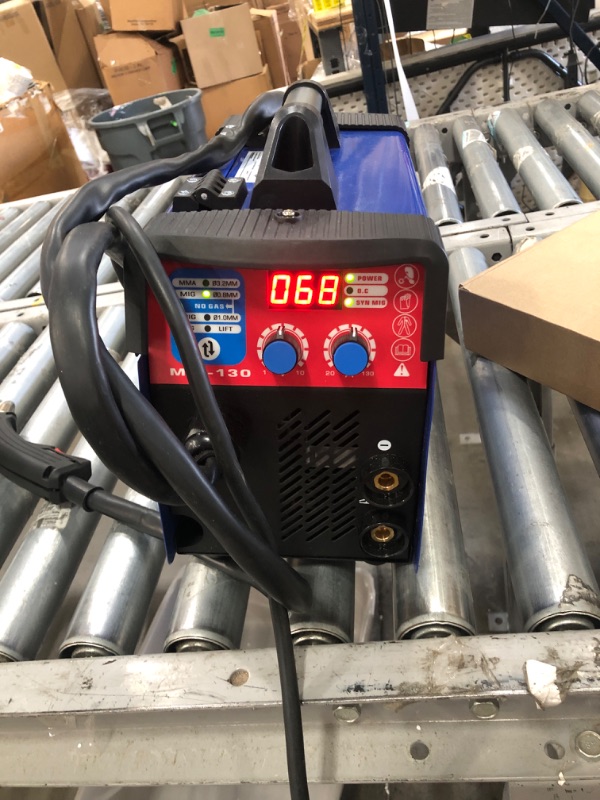 Photo 2 of (DAMAGED HANDLE; MISSING ACCESSORIES) VEVOR MIG Welder Machine, 130A 3 in 1, MMA/MIG/LIFT TIG Combo Welding Machine, Flux Core Welder with IGBT Inverter, MIG-130 Portable MIG Welding Equipment with Welding Gun and 1 KG Welding Wire
