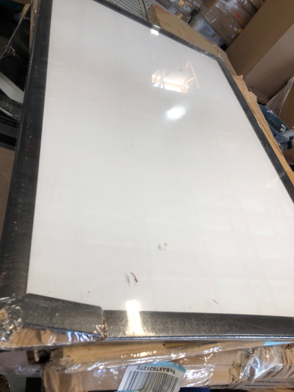 Photo 3 of (BROKEN FRAME) U Brands Magnetic Dry Erase Board, 23 x 35 Inches, Black Wood Frame (311U00-01)

