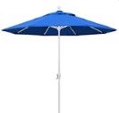 Photo 1 of (MISSING BOTTOM POLE) blue beach umbrella with white trim