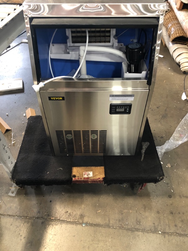 Photo 1 of * TESTED* Topdeep Commercial Ice Maker 110LBS/24H with 33LBS Storage Capacity, Stainless Steel Freestanding Ice Maker Machine Automatic Operation- Ideal for Home, Restaurants, Bars Ice Making
