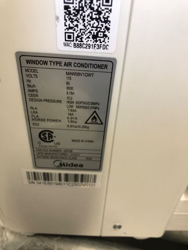 Photo 1 of * TESTED* 
Midea 8,000 BTU U-Shaped Inverter Window Air Conditioner WiFi, 9X Quieter, Over 35% Energy Savings ENERGY STAR MOST EFFICIENT