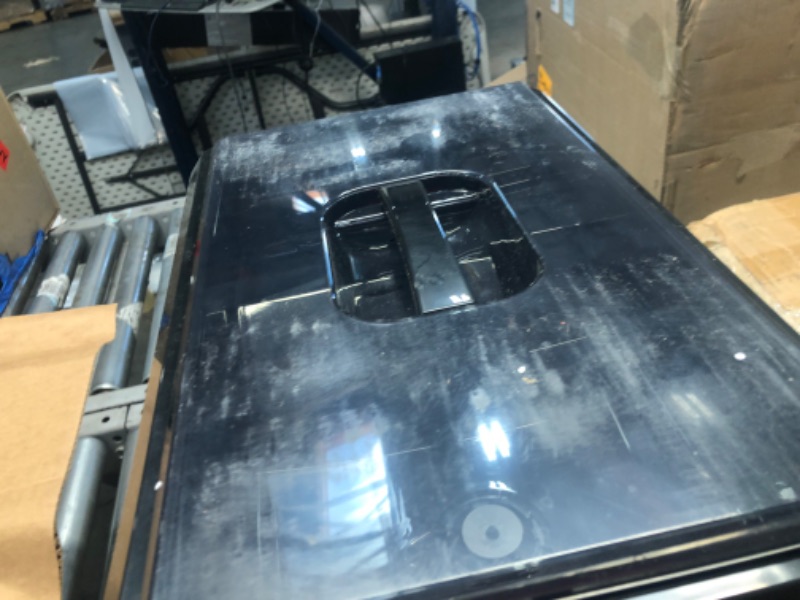Photo 1 of (SCRATCHED/DENTED) Frigidaire EFIC237 Countertop Crunchy Chewable Nugget Ice Maker, 44lbs per Day, Auto Self Cleaning, Black Stainless & Winco Stainless Steel 4 Ounce Ice Scoop, Medium
