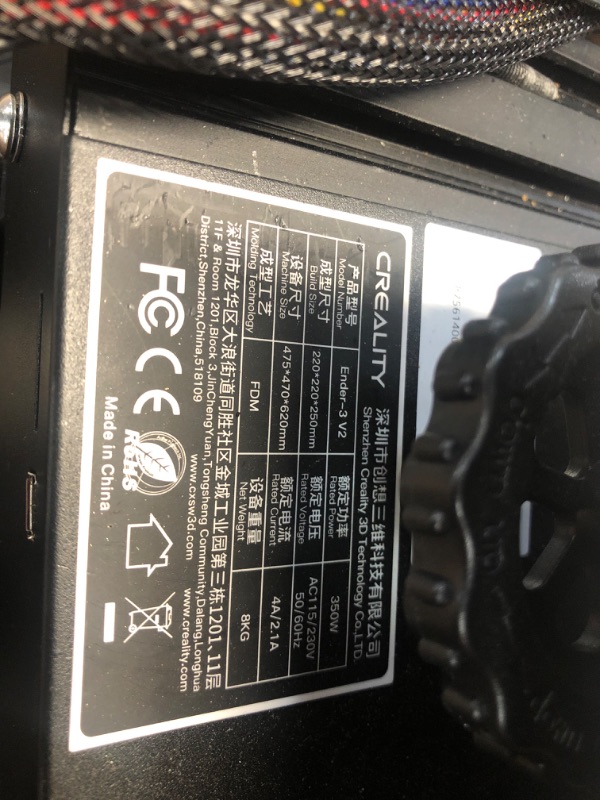 Photo 3 of (PARTS ONLY; MISSING MANUAL; SCRATCHED) Official Creality Ender 3 V2 Upgraded 3D Printer with Silent Motherboard Meanwell Power Supply Carborundum Glass Platform Resume Printing Function, DIY FDM 3D Printers Build Size 8.66x8.66x9.84 inch
