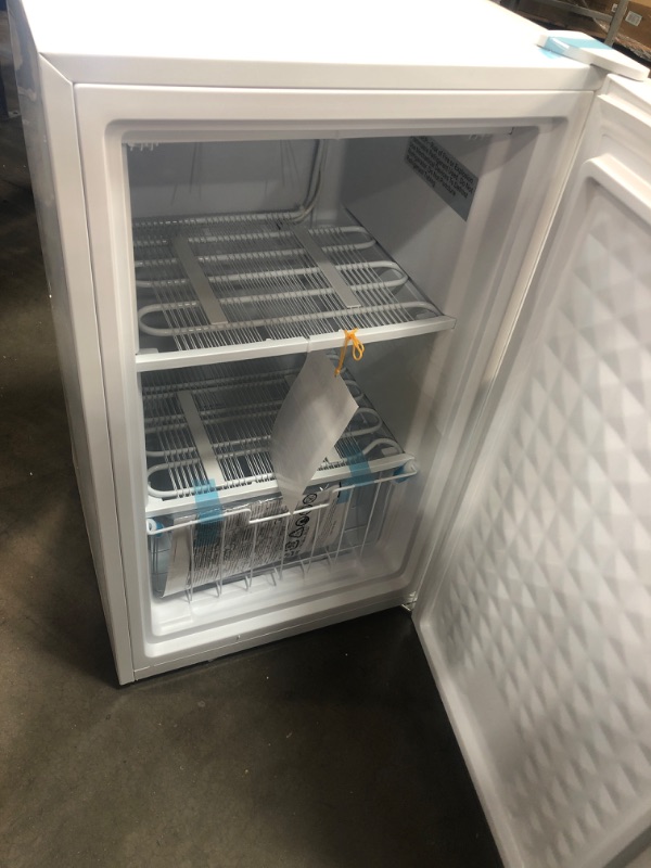 Photo 5 of (SCRATCHED/DENTED) Midea Compact Single Reversible Door Upright Freezer, 3.0 Cubic Feet, White