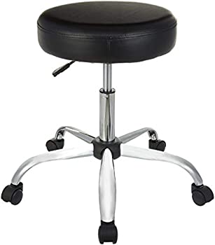 Photo 1 of Amazon Basics Multi-Purpose Drafting Spa Bar Stool with Wheels - Black
