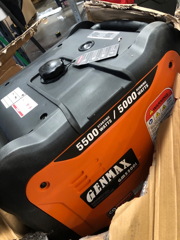 Photo 6 of ***PARTS ONLY*** GENMAX Portable Inverter Generator?5500W ultra-quiet gas engine, EPA Compliant, Eco-Mode Feature, Ultra Lightweight for Backup Home Use & Camping (GM5500i)
