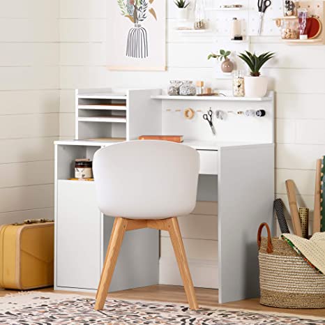 Photo 1 of South Shore Crea Craft Table wth Hutch-Pure White

