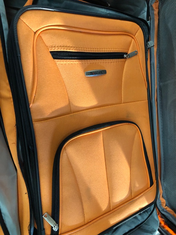 Photo 6 of Rockland Journey Softside Upright Luggage Set, Orange, 4-Piece (14/19/24/28)
