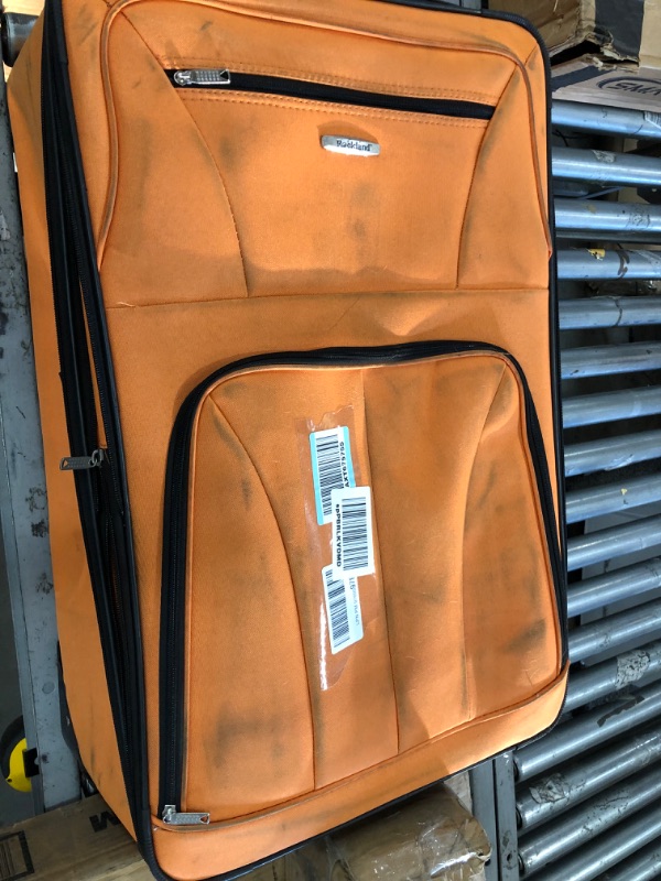 Photo 3 of Rockland Journey Softside Upright Luggage Set, Orange, 4-Piece (14/19/24/28)
