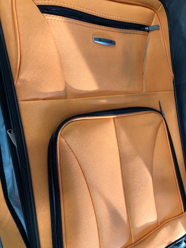 Photo 5 of Rockland Journey Softside Upright Luggage Set, Orange, 4-Piece (14/19/24/28)
