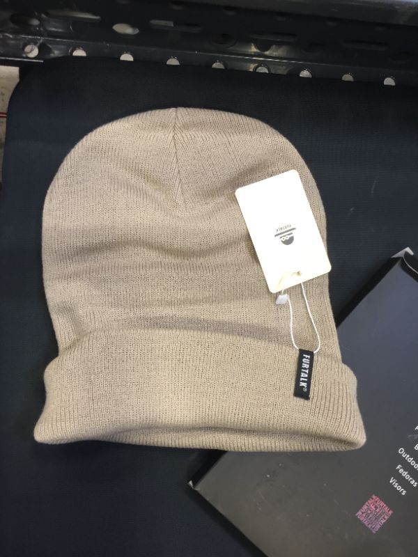 Photo 1 of FURTALK Beanie for Men Women Cuffed Plain Skull Hat Unisex Winter Knit Cap Men and Womens Beanie