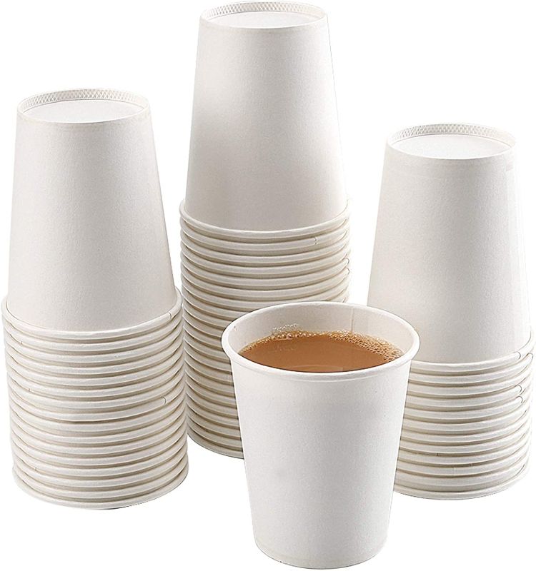 Photo 1 of 
Paper Cups, 150 Pack 8 Oz Paper Cups, White Paper Coffee Cups 8 Oz Disposable White Hot Coffee Paper Cups Paper, 8 Oz Disposable Water Paper Cups Paper