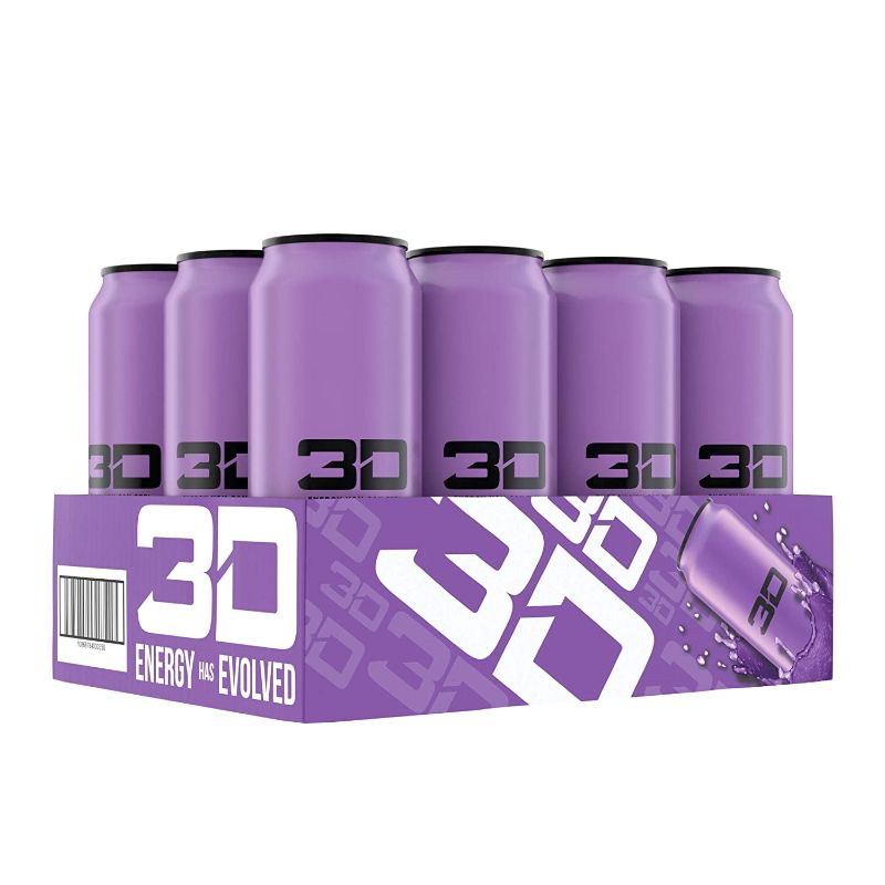 Photo 1 of 3D Energy Drink - Purple - 12 Pack EXP 11/22