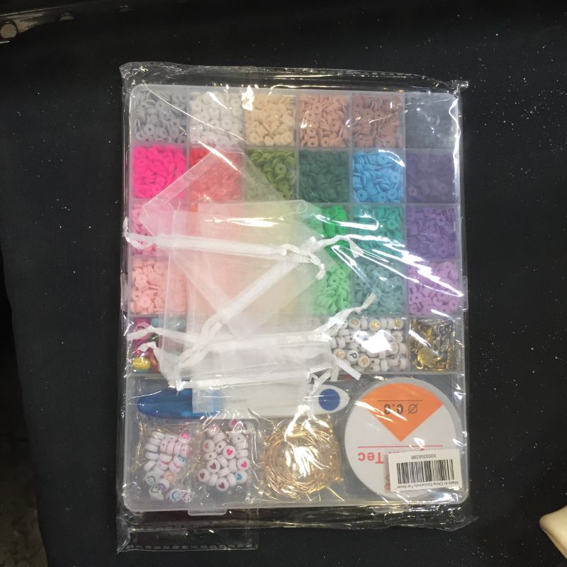 Photo 1 of 
Anow 5880 Pcs Clay Beads for Bracelet Making Necklace DIY Craft Kit with 208 Pcs Letter Beads Smiley Face Beads for Jewelry Making Kit with 2 Rolls Elastic...