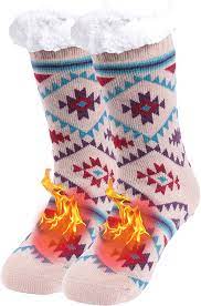 Photo 1 of sunew women slipper socks sunerw girls winter warm thick fleece lining socks fuzzy soft home grippers themal socks