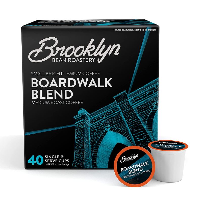 Photo 1 of  EXP 6/22 Brooklyn Beans Boardwalk Blend Gourmet Coffee Pods, Compatible with 2.0 Keurig K Cup Brewers, 40 Count