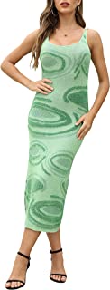 Photo 1 of ForeFair Womens Sexy Tank Dresses Basic Ribbed Cut Out Ruched Sleeveless Mini Bodycon Club Dress S