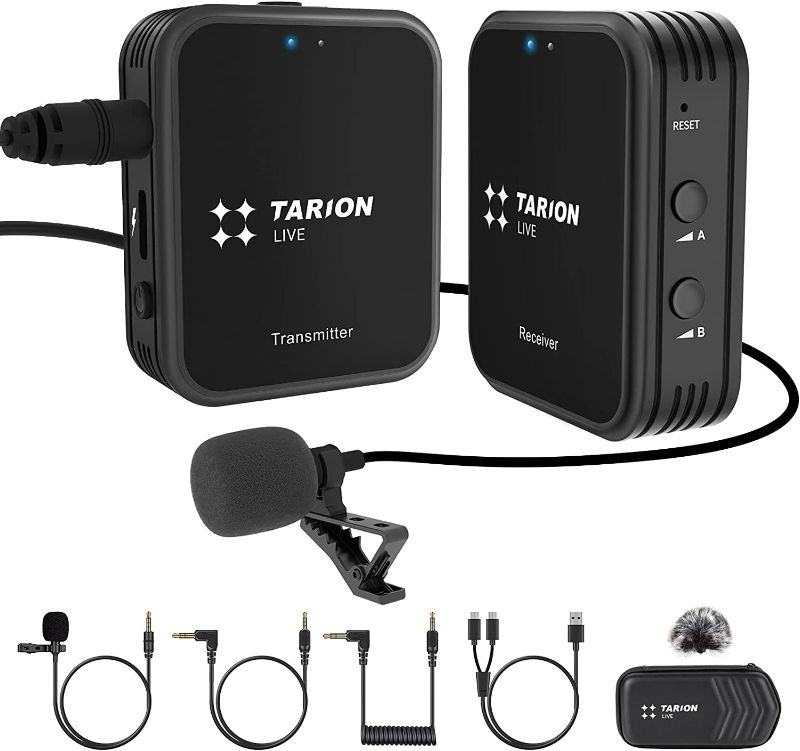 Photo 1 of TARION Digital 2.4GHz Wireless Lavalier Microphone System Compatible with DSLR Cameras Camcorders Smartphones and Tablets G1(A1)