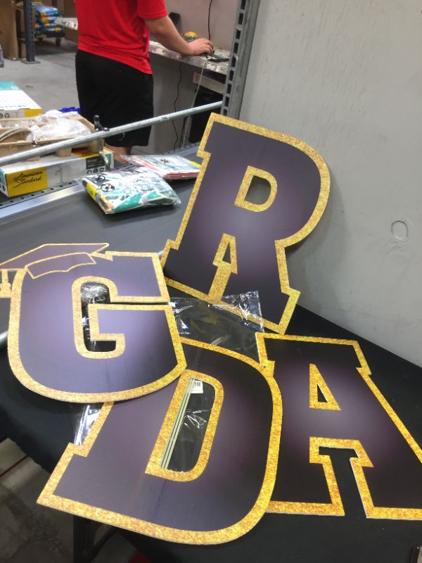 Photo 2 of 4PCS Graduation Yard Sign Decorations 2022 - Congrats Grad Outdoor Lawn Garden Decor with Stakes College Class Grad Party Supplies