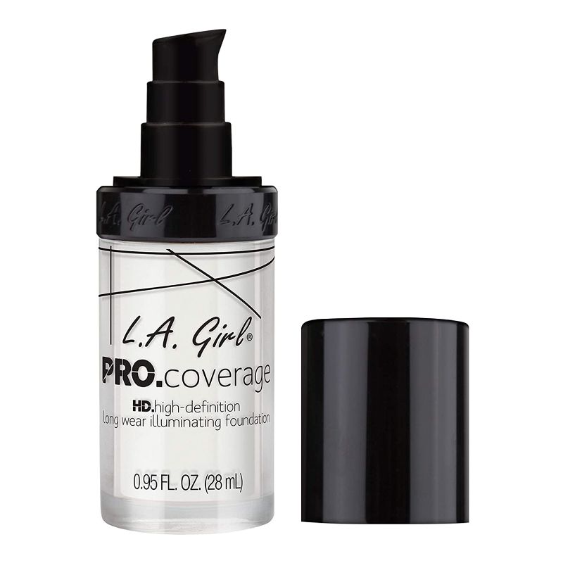 Photo 1 of L.A. Girl Pro Coverage Liquid Foundation, White, 0.95 Fl Oz Pack of 4