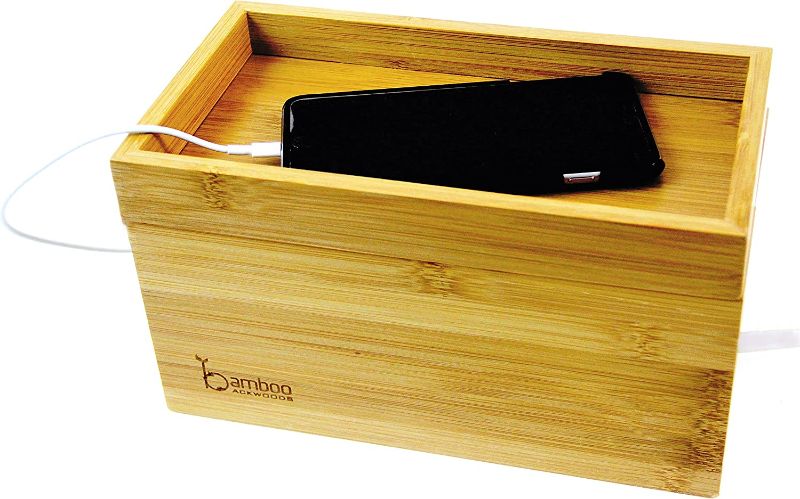 Photo 1 of Bamboo Cable Cord Management Box