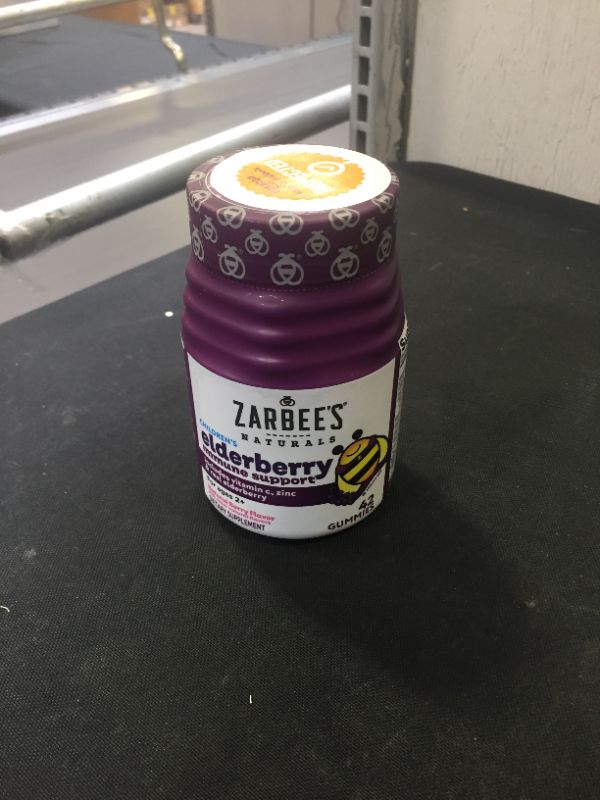 Photo 2 of Zarbee's Elderberry Gummies For Kids With Vitamin C, Zinc & Elderberry, Daily Childrens Immune Support Vitamins Gummy For Children Ages 2 And Up, Natural Berry Flavor, 42 Count