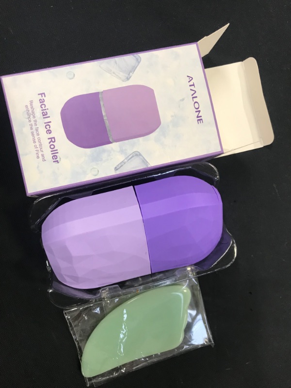 Photo 2 of Atalone Ice Mold for Face, Eyes and Neck, Brighten Skin & Enhance Your Natural Glow, Reusable Facial Treatment, Facial Ice to Tighten & Tone Skin & De-Puff The Eye Area, Cryotherapy for Face Ice (Purple)
