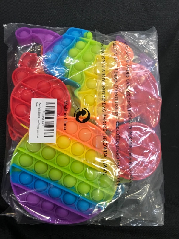 Photo 1 of Genovega 6 Packs Pop Fidget Pops Toys for Boys Girls Kids Teens, Its Poppers Popet Press Push Bubble Sensory Stress Relief Satisfying Game Toy Package Fidgettoy Set Mouse Hourse Dinosaur Space Robot
