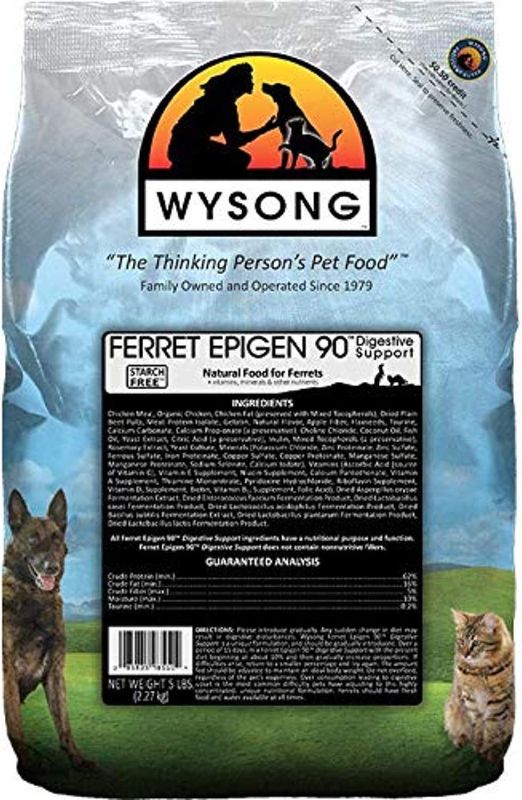 Photo 1 of Wysong Ferret Epigen 90 Digestive Support - Dry Ferret Food - 5 Pound Bag
EXP 06/24/22