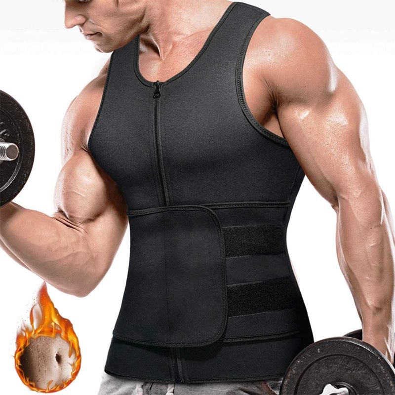 Photo 1 of PHIONXEI Men Sweat Vest Waist Trainer,Workout Sauna Vest for Men, Adjustable Men Sauna Sweat Suit Body Shaper, 3 XL 
