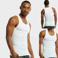 Photo 1 of Cotton A-Shirt Wife Beater Ribbed 3 Pack Undershirt size large 