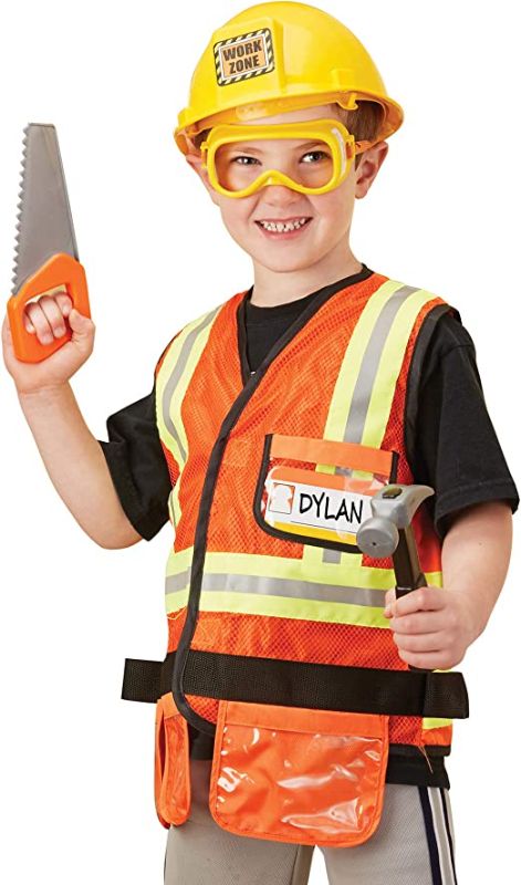 Photo 1 of Melissa & Doug Construction Worker Role Play Costume Dress-Up Set 