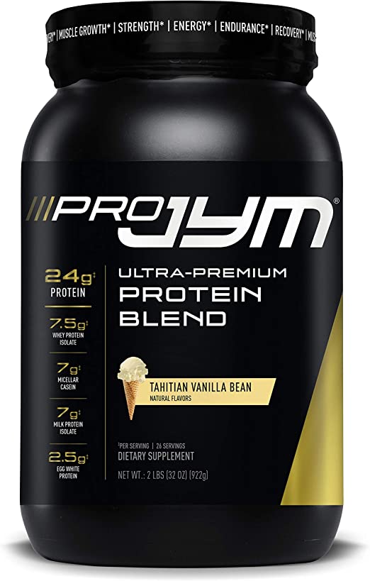 Photo 1 of Pro Jym Protein Powder - Egg White, Milk, Whey protein isolates & Micellar Casein | JYM Supplement Science | Tahitian Vanilla Bean Flavor, 2 Lb ( exp: 11/01/2023)

