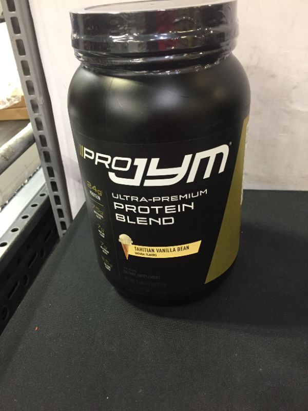 Photo 1 of Pro Jym Protein Powder - Egg White, Milk, Whey protein isolates & Micellar Casein | JYM Supplement Science | Tahitian Vanilla Bean Flavor, 2 Lb ( exp: 11/01/2023)
