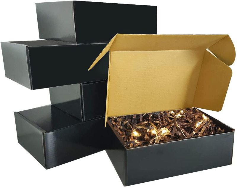 Photo 1 of ZSPENG Black Shipping Boxes for Small Business 28 Pack 10x8x3 inches Corrugated Cardboard Gift Box for Mailing,Shipping,Storing,Gift Wrapping
