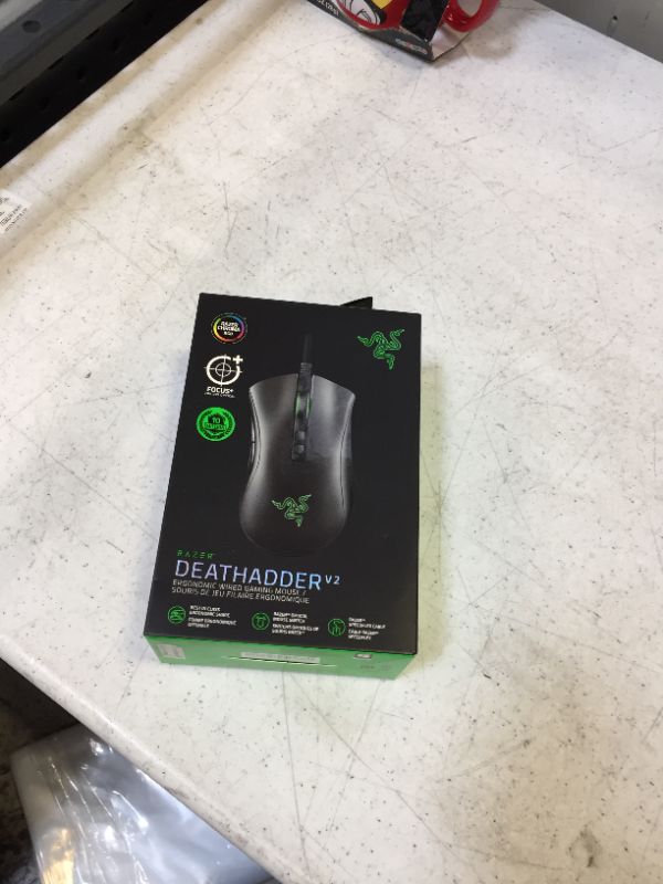 Photo 4 of Razer DeathAdder V2 Gaming Mouse: 20K DPI Optical Sensor - Fastest Gaming Mouse Switch - Chroma RGB Lighting - 8 Programmable Buttons - Rubberized Side Grips - Classic Black
