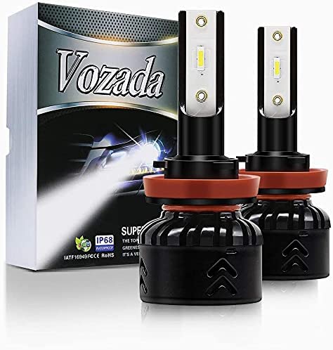 Photo 1 of Vozada H11 LED Headlight Bulbs Plug and Play Low Beam Headlights Conversion Kit with Cooling Fan and EMC Decoder
