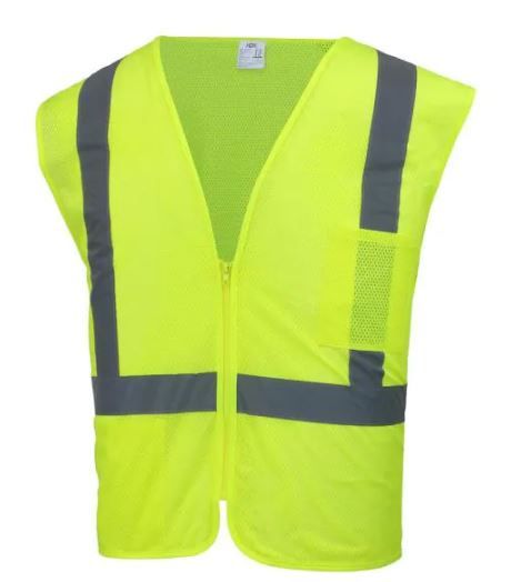Photo 1 of Hi Visibility Lime Green Class 2 Reflective Safety Vest
