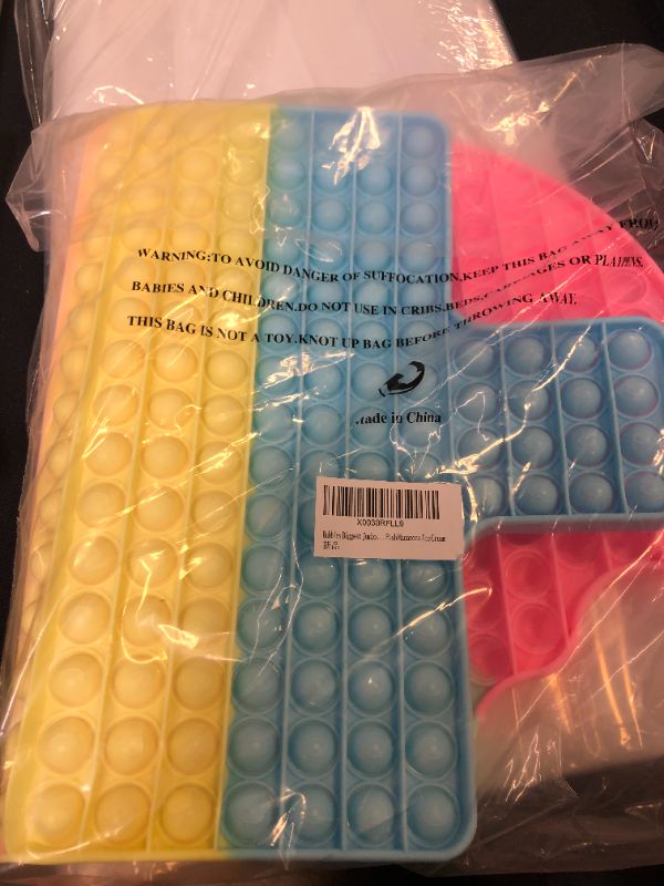 Photo 2 of Bubbles Biggest Jumbo Huge Pop Pops Poppers Sensory Toy, Super Big Extra Large XL Really Giant Mega Rainbow Popet, 1000 2000 100000 50 cm 19.6 inch Gigantic Oversized Push Macarons Ice Cream
